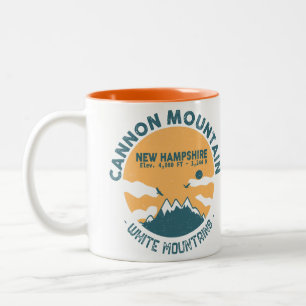 Cannon Mountain New Hampshire - Retro  Tweekleurige Koffiemok