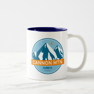 Cannon Mountain New Hampshire Stars Moon Tweekleurige Koffiemok