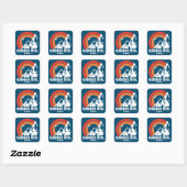 Cannon Mountain New Hampshire Sun Eagle Vierkante Sticker (Vel)