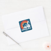 Cannon Mountain New Hampshire Sun Eagle Vierkante Sticker (Envelop)