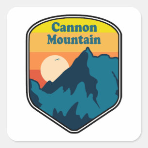 Cannon Mountain New Hampshire Sunrise Vierkante Sticker
