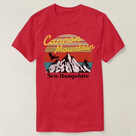 Cannon Mountain ski, Nieuw-Hampshire T-shirt (Design voorkant)
