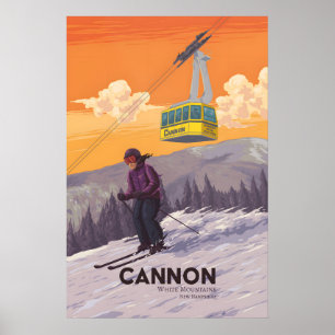 Cannon New Hampshire Skigebied Reisposter Poster