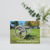 Cannon on Fredericksburg-slagveld Briefkaart (Staand voorkant)