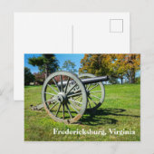 Cannon on Fredericksburg-slagveld Briefkaart (Voorkant / Achterkant)