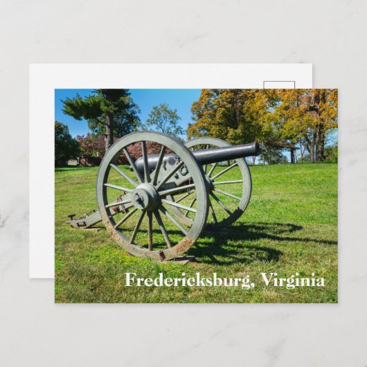 Cannon on Fredericksburg-slagveld Briefkaart (Voorkant / Achterkant)