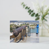 Cannon op Balcon de Europa in Nerja Briefkaart (Staand voorkant)