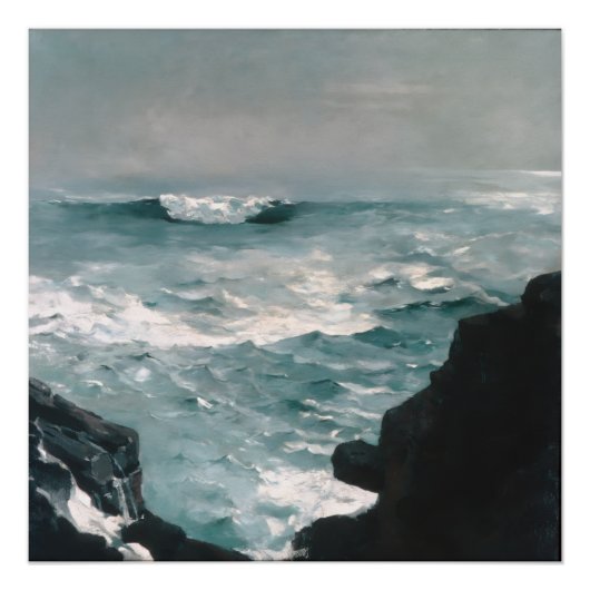 Cannon Rock (1895) Olie op Canvas Poster (Voorkant)