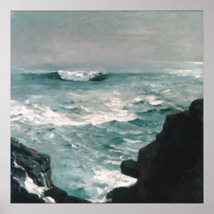 Cannon Rock (1895) Olie op Canvas Poster