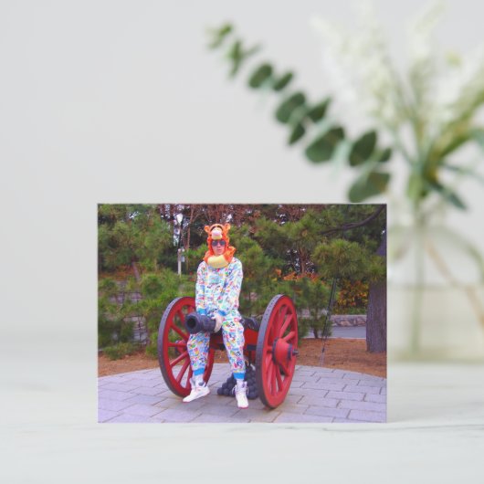 Cannon Straddler- briefkaart (Staand voorkant)