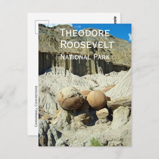 Cannonball Concretions, Theodore Roosevelt NP Briefkaart (Voorkant / Achterkant)