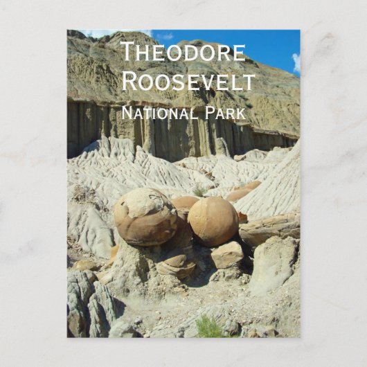 Cannonball Concretions, Theodore Roosevelt NP Briefkaart (Voorkant)