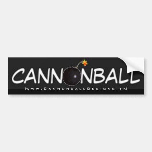 Cannonball Design Bumpersticker (Voorkant)