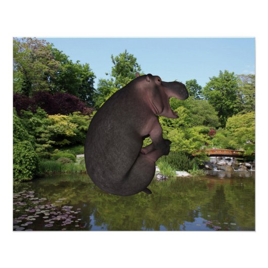 Cannonball Hippo Perfect Poster (Voorkant)
