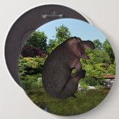 Cannonball Hippo Ronde Button 6,0 Cm (Voorkant /achterkant)