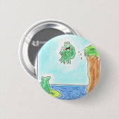 Cannonball Kikker Ronde Button 5,7 Cm (Voorkant /achterkant)