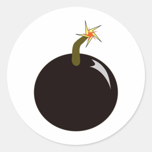 Cannonball Round Shot Bomb Cannon Ball Pirate Ronde Sticker (Voorkant)