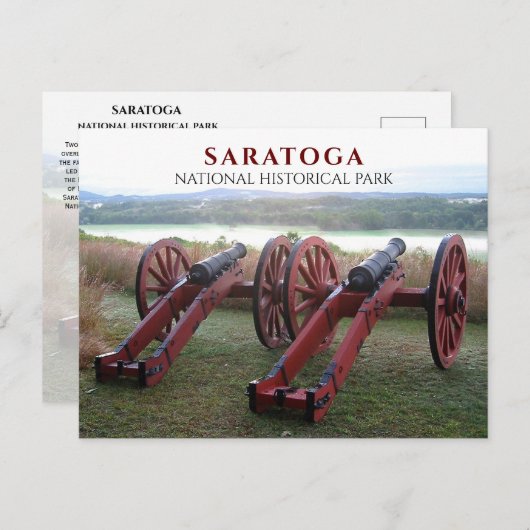 Cannons, Bernis Heights Slag om Saratoga Briefkaart (Voorkant / Achterkant)