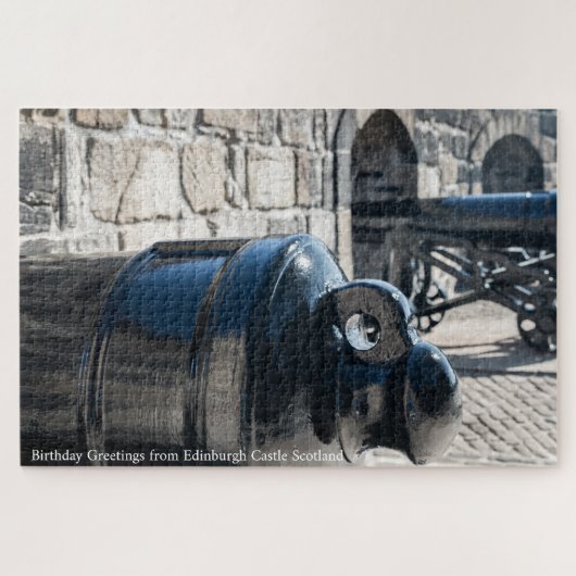 Cannons Edinburgh Castle. Jigzaag Puzzle Legpuzzel (Horizontaal)