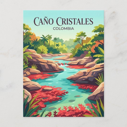 Caño Cristales Colombia Briefkaart (Voorkant)
