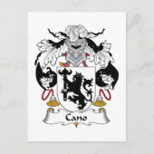 Cano Family Crest Briefkaart (Voorkant)