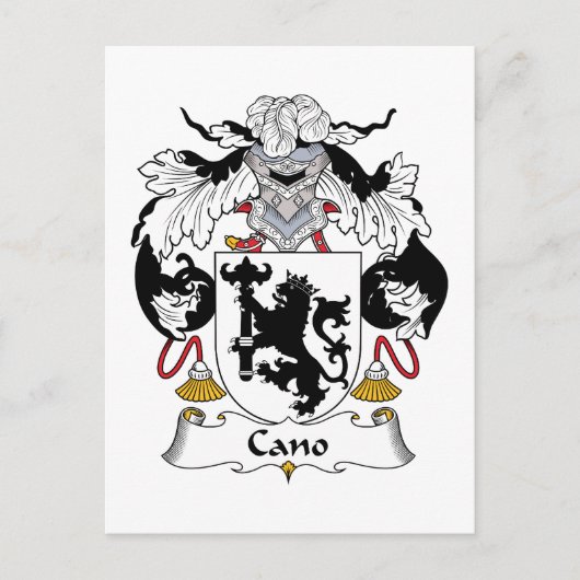 Cano Family Crest Briefkaart (Voorkant)