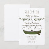 Cano + Huwelijksreceptie met takken van groenblijv Kaart (Voorkant / Achterkant)