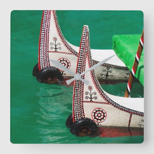 Cano van Aboriginal People Vierkante Klok (Voorkant)