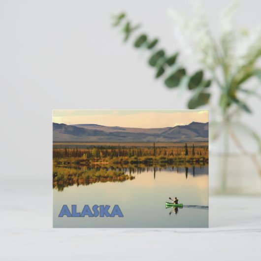 Canoe Alaska Briefkaart (Staand voorkant)