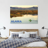 Canoe Alaska Canvas Afdruk (Insitu (Slaapkamer))