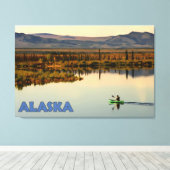 Canoe Alaska Canvas Afdruk (Insitu (Houten vloer))