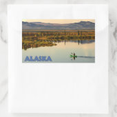 Canoe Alaska Rechthoekige Sticker (Tas)