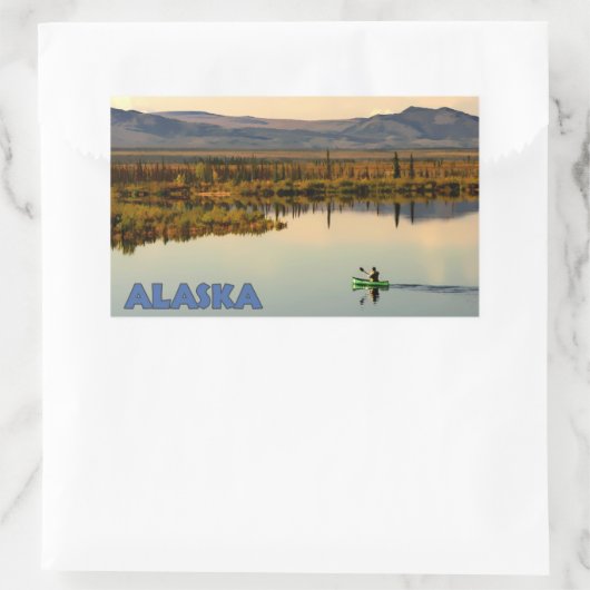 Canoe Alaska Rechthoekige Sticker (Tas)