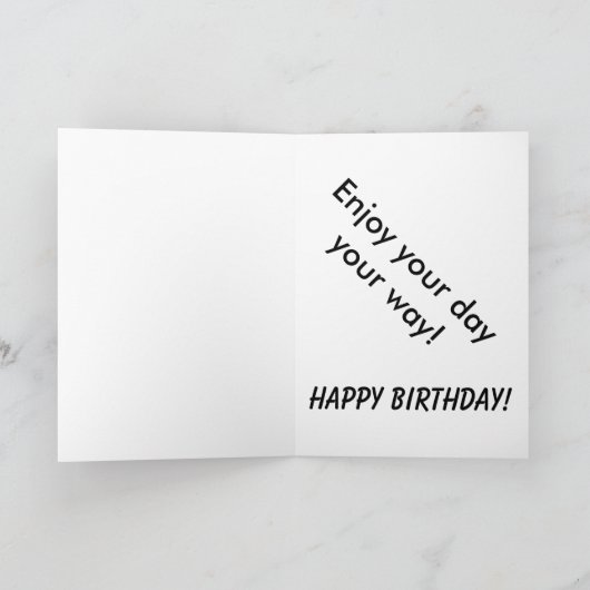 Canoe Birthday Card Kaart (Binnen)