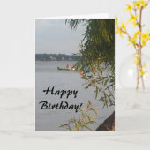 Canoe Birthday Card Kaart (Gele Bloem)