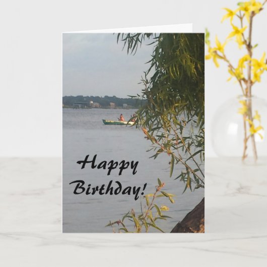 Canoe Birthday Card Kaart (Gele Bloem)