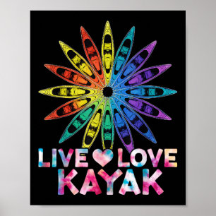 Canoe Boot Paddelen Sport Kayaker Leef Liefde Kaya Poster