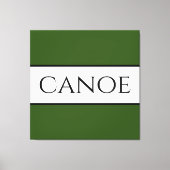 CANOE Breed Bos Groen Witte Zomer Strepen Canvas Afdruk (Voorkant)