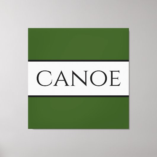 CANOE Breed Bos Groen Witte Zomer Strepen Canvas Afdruk (Voorkant)