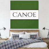 CANOE Breed Bos Groen Witte Zomer Strepen Canvas Afdruk (Insitu (Slaapkamer))