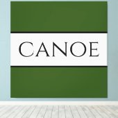 CANOE Breed Bos Groen Witte Zomer Strepen Canvas Afdruk (Insitu (Houten vloer))