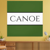 CANOE Breed Bos Groen Witte Zomer Strepen Canvas Afdruk (Insitu (Woonkamer))