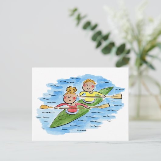 Canoe Briefkaart (Staand voorkant)