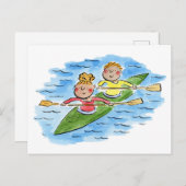 Canoe Briefkaart (Voorkant / Achterkant)