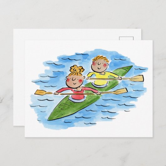 Canoe Briefkaart (Voorkant / Achterkant)