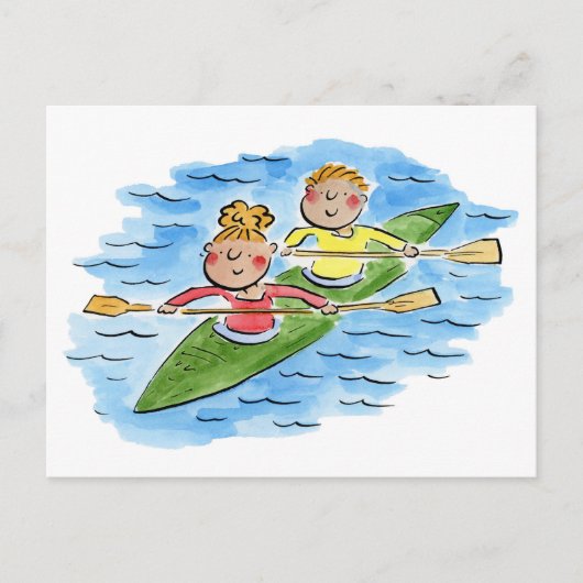 Canoe Briefkaart (Voorkant)