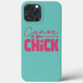 Canoe Canoeing Girl Chicken Canoe Chick Case-Mate iPhone Case (Achterkant)