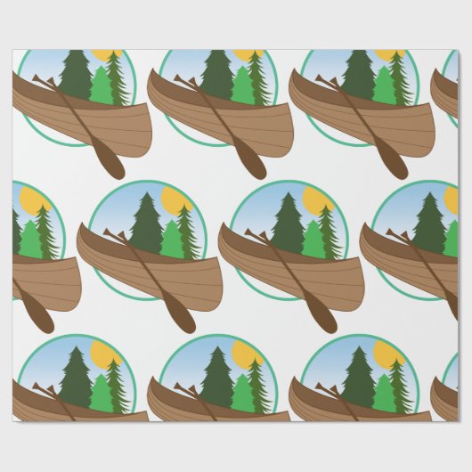 Canoe Circle Cadeaupapier (Vlak)