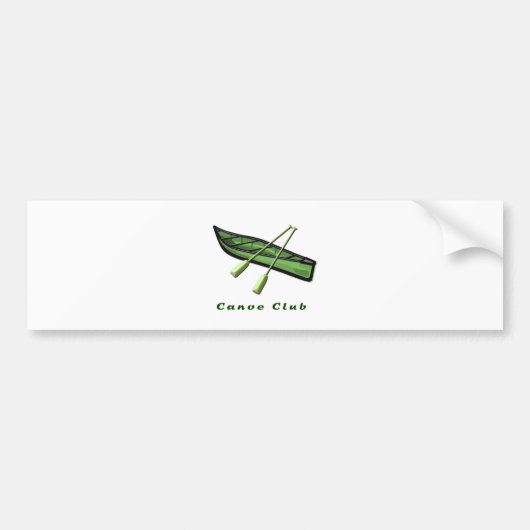 Canoe Club Design Bumpersticker (Voorkant)