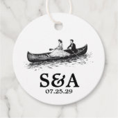 Canoe Couple Bedankjes Labels (Voorkant)